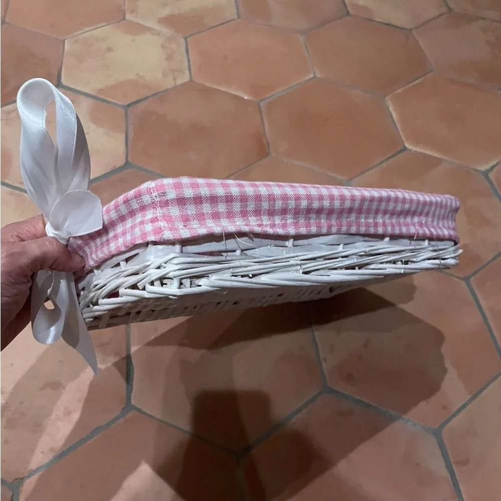 Lined woven basket